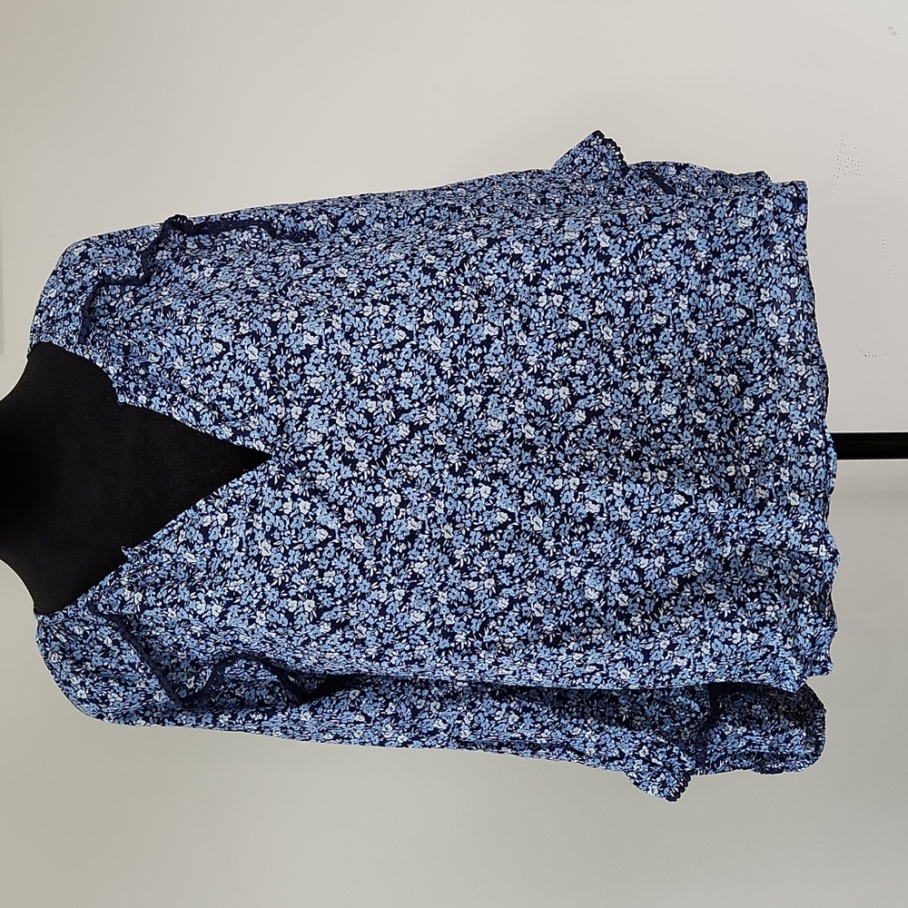 Blue Ruffle Top - J. Crew Factory